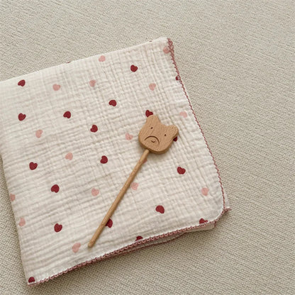 Newborn Baby Blanket For Boys Girls Baby Swaddle Wrap Floral Infant Receiving Blanket Bedding Crib Quilt Baby Stuff 100cm