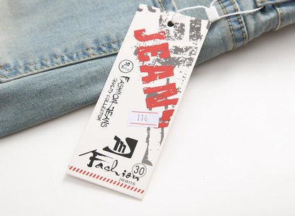 Punk Street Style Ripped Skinny Jeans Men Vintage Wash Solid Denim Trouser Men's Casual Slim Fit Pencil Denim Holes Pants 2025