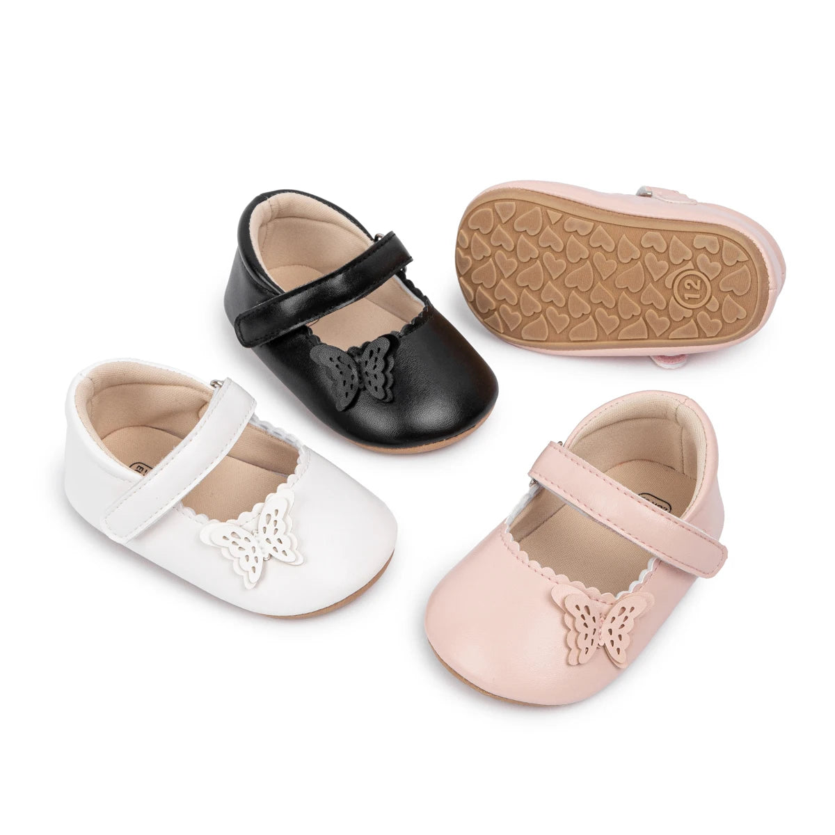 Girls Princess Shoes Bowknot Rubber Sole Anti-slip PU Leather Baby Shoes Newborns First Walkers Crib Shoes Spring Autumn