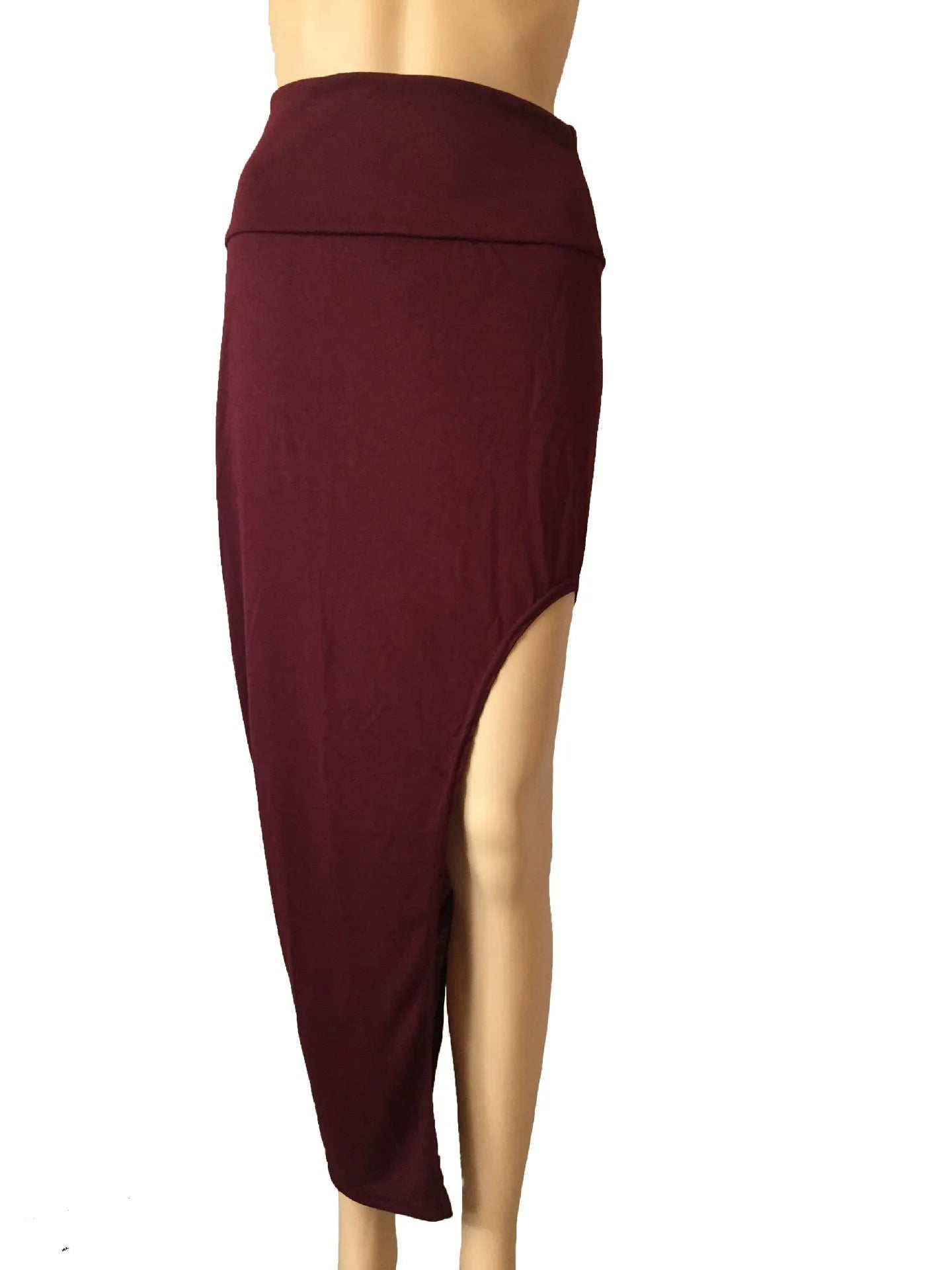 Fashion Split Skirts Women Sexy Long Sexy Skirts Open Side Split Skirt Long High Waist High Slit Maxi Skirt Black