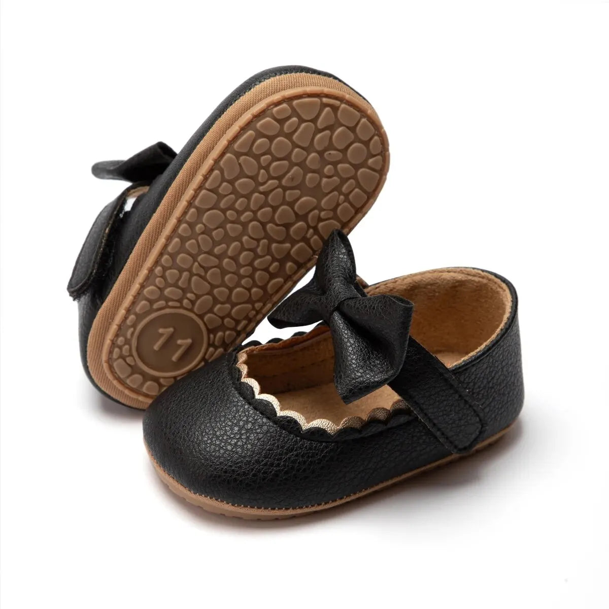 2025 New Baby Girls Shoes Bowknot Party Dress First Walker Anti-slip Non-slip Rubber Sole Infants Girl Crib Shoes