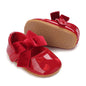 Baby Girls Cute Moccasins Heart Pattern Bowknot Soft Sole PU Leather Flats Shoes First Walkers Non-Slip Princess Shoes