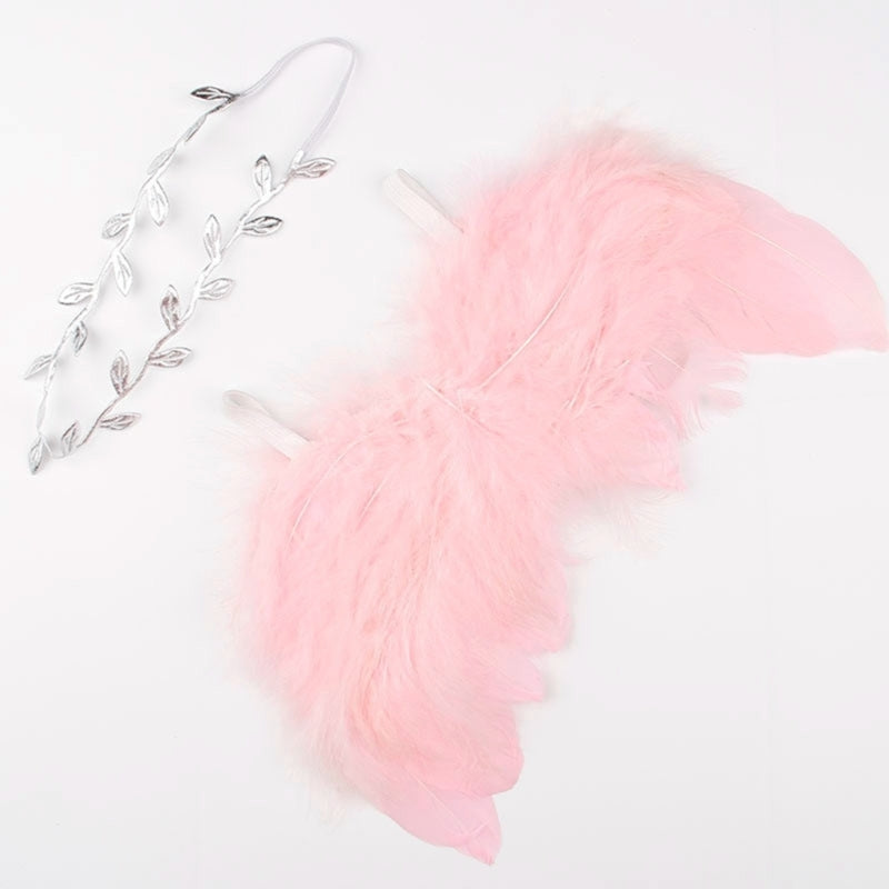 Newborn Photography Props Outfits Baby Headdress and Baby Wings Set