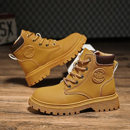 New Winter Spring Children Rubber Ankle Yellow Snow Black Boots For Girls Boys Boots Casual Kids Toddler Shoes Sneakers Footwear