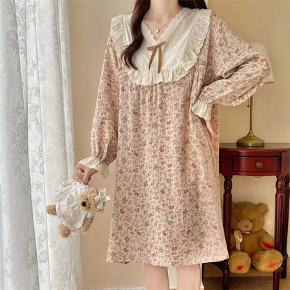 Pajama Sets Women Comfortable Daily Print Design Sweet Autumn Popular Attractive Ulzzang V-Neck Students Holiday Elegant Trendy