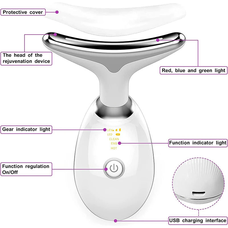 7 Modes Neck Face Lift Neck Beauty Device Slim Massager Face Lifting Tightening Facial Wrinkle Remover Face Care Beauty Machine