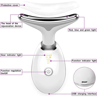 7 Modes Neck Face Lift Neck Beauty Device Slim Massager Face Lifting Tightening Facial Wrinkle Remover Face Care Beauty Machine