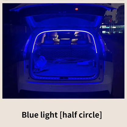 Car high brightness trunk lighting ambient light interior decoration LED wiring free automatic sensing tailgate light strip