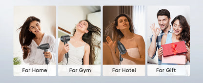 Hair Dryer, Negative Ionic Blow Dryer 120000 RPM Brushless Motor 40M/S Fast Drying High-Speed Low Noise Thermo-Control Hairdryer