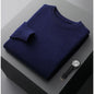 100% merino cashmere sweater men's round neck pullover business casual fashion top knitted loose men's Jacket