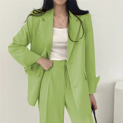 Fall Fashion Long Sleeve Blazer Mujer Pant Sets Blazers Women 2025 Casual Women's 2 Piece Outfit Set Suits Outwear