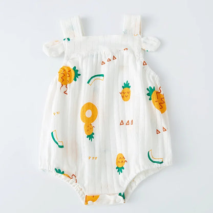 Newborn Baby Romper Straps Bodysuit Jumpsuit 100% Cotton Infant Climbing Outfit Summer Princess Costume Children Clothing A813