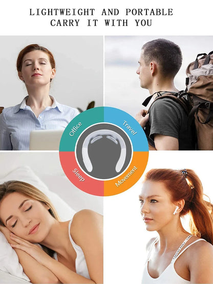 New Smart Neck Shoulder Muscle Massager Electric Heat Relaxation You Body Anytime USB Charging White