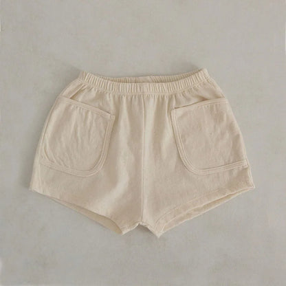 Summer Baby Boys Tank Top Tees Shorts Set 100% Cotton Solid Vest Shorts Toddler Two Pieces Sets