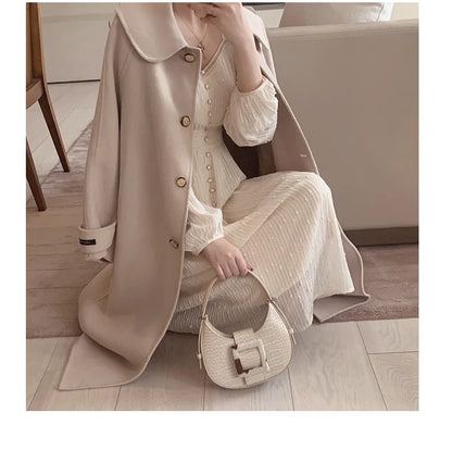 2025 Summer New Women Fashion Elegant White Midi Dresses Vintage Princess Female Party A Line Clothes Prom Robe Vestdios