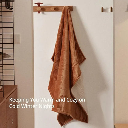 Heated Blanket Electric Throw 50''X60''-Soft Silky Plush Electric Blanket with 4 Heating Level & 3 Hour Auto Off Heating Blanket