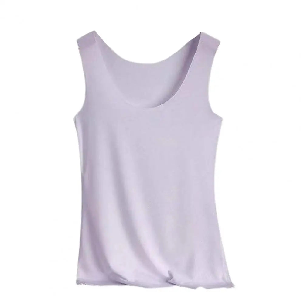 Summer Women Tank Tops Camisole Seamless Stretchy Slim-fitting Off Shoulder T-shirt Female Thin Breathable Shirts Undershirt