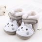 Baby Winter Snow Boots Cute Bear Warm Fluff Balls Indoor Soft Sole Infant Newborn Toddler Baby Shoes 0-18M