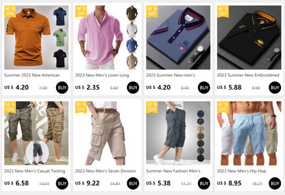 2025 Summer new men's cargo shorts men's large size fashion casual plaid Shorts