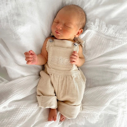 2025 Lorrainian 3-24M Baby Girl Summer Overalls Infant Wide Leg Solid Color Jumpsuit Front Pocket Suspender Pants Outfits