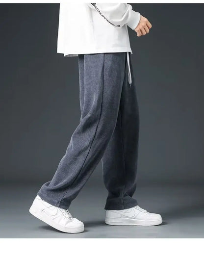 2025 New Design Spring Autumn Straight Sweatpants men baggy pants Men's pants joggers Male Loose Grey Casual Pants for men's