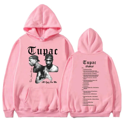 Rapper Tupac 2Pac Print Hip Hop Hoodies Men Woman Y2k Hoodie Streetwear Hooded Sweatshirts Pullovers Unisex Tracksuit Clothing