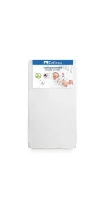 Folding Portable 3-in-1 Convertible Mini Crib and Twin Bed in White, Greengard Gold Certified