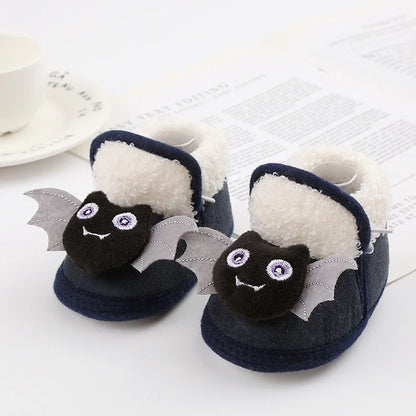 Winter Newborn Baby Boots Shoes Cute Cartoon Boy Girl Toddler Plush Snow Booties Warm Infant Crib Shoes Infant First Walkers