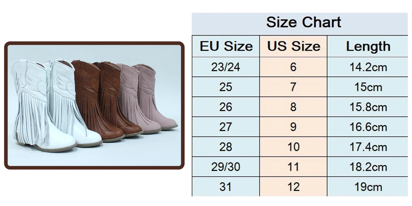 Children Boutique Leather Boots For Girls Simple Classic Fashion Kids Knee-High Boots Multi-Color Heart Patter Long Winter Shoes