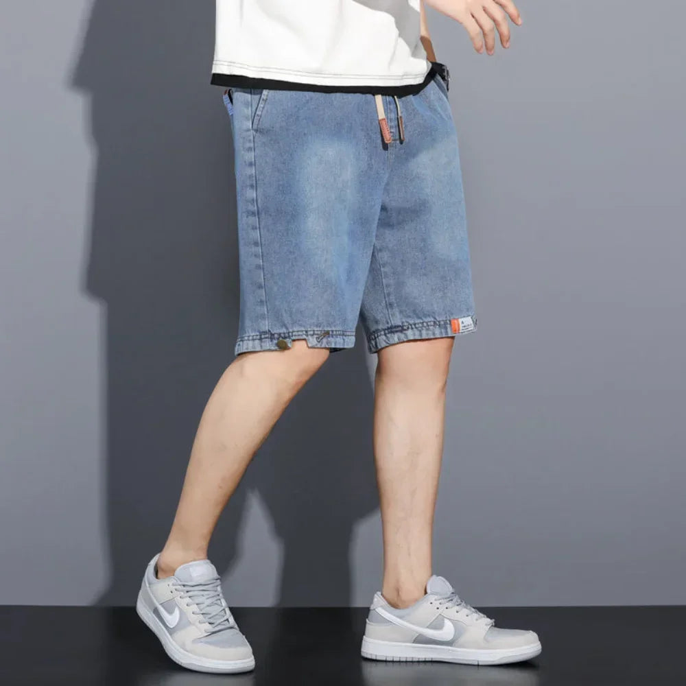 Men's Loose Baggy Denim Short Men Jeans Fashion Streetwear Hip Hop Long Capri Cargo Shorts Pocket Male pantaloons cartos