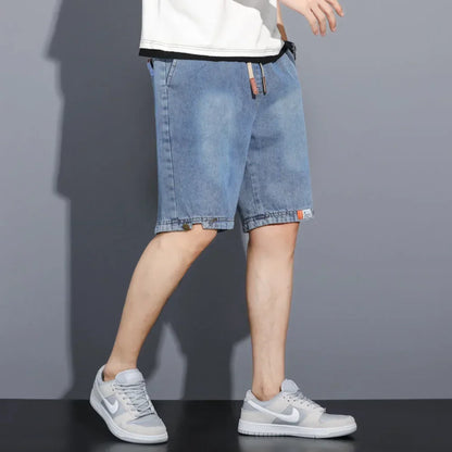 Men's Loose Baggy Denim Short Men Jeans Fashion Streetwear Hip Hop Long Capri Cargo Shorts Pocket Male pantaloons cartos