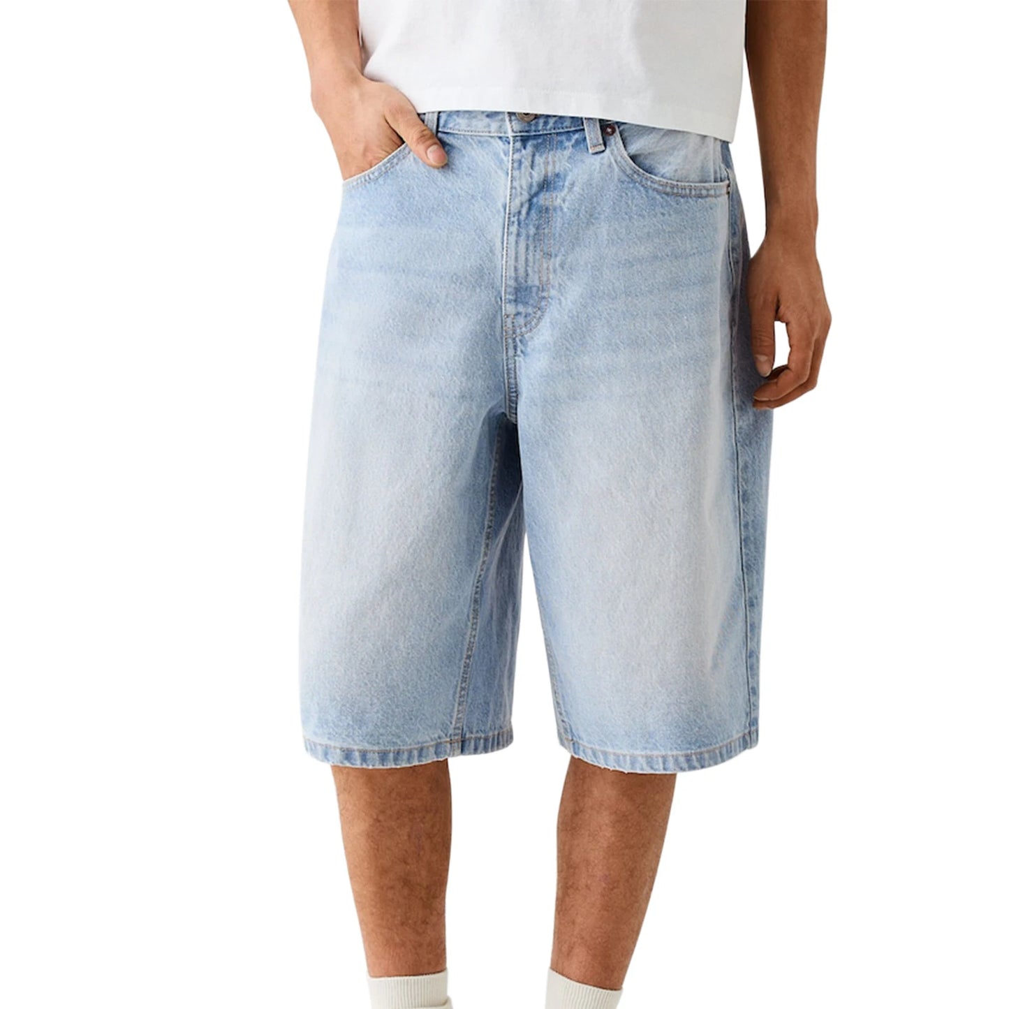 Men Denim Shorts Zipper Button Closure Summer Casual Shorts with Pockets Male Trendy Fashion Short Jeans for Streetwear Y2K 00s