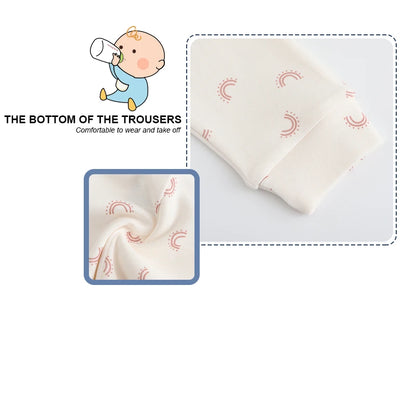 Kiddiezoom 5 Pcs Cute Fashion Baby Boy Girl Pants 0-12Months Cotton Soft Newborn Leggings
