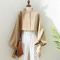 Woman Spring Autumn Style Blouses Shirt Lady Long Lantern Sleeve Stand Collar Loose Blouse Tops