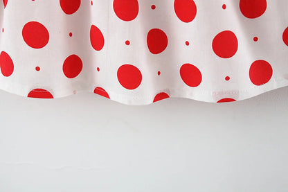 New In Summer Baby Girl Clothes Korean Cute Bow Dot Sleeveless Cotton Princess Dress+ Sunhat Toddler Dresses Sets BC007-1