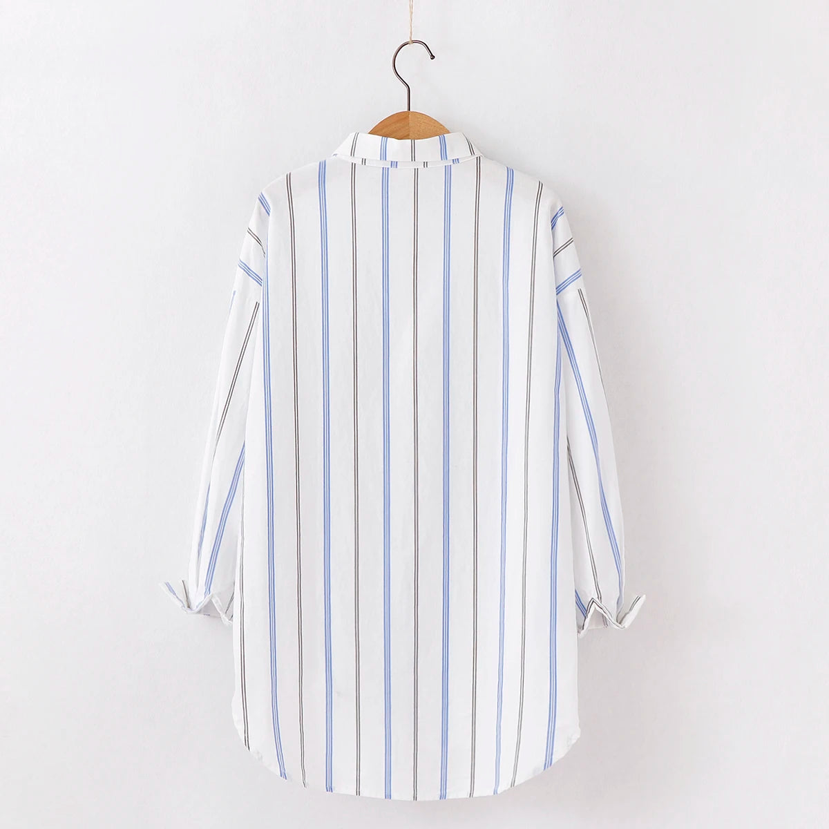 Loose Casual Striped Shirts Women 2025 New Ladies Sweet Simple Style Long Sleeve Print Shirt Female Blouse and Tops Lady Clothes