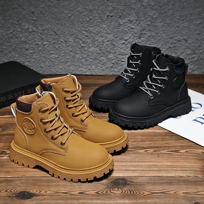 New Winter Spring Children Rubber Ankle Yellow Snow Black Boots For Girls Boys Boots Casual Kids Toddler Shoes Sneakers Footwear