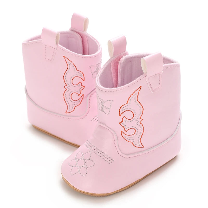 Baby Boots Made Of Soft PU and High-quality Cotton 2024 New Autumn and Winter Short Boots With Rubber Soles and Anti Slip Baby