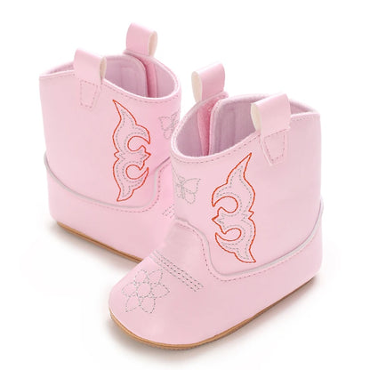 Baby Boots Made Of Soft PU and High-quality Cotton 2024 New Autumn and Winter Short Boots With Rubber Soles and Anti Slip Baby