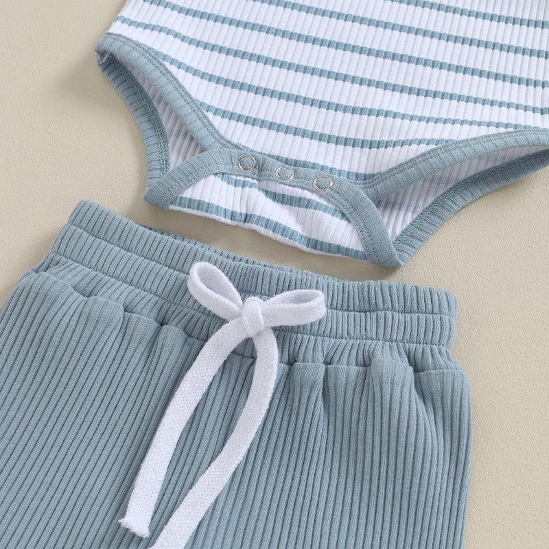 Mubi neo 0 to 18 Months Infant Set Newborn Baby Boy Clothing Top and Bottom Set Striped Children's Fashion for Babies Boy Outfits