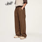 INFLATION Brown Retro Washed Denim Pants Unisex Classic Straight Leg Jeans Male Trouser Plus Size