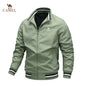 Camel - Men's premium embroidered zippered jacket, casual outdoor sports jacket, fashionable top, spring and autumn, high-quality