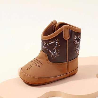 Baby Boots Made Of Soft PU and High-quality Cotton 2024 New Autumn and Winter Short Boots With Rubber Soles and Anti Slip Baby