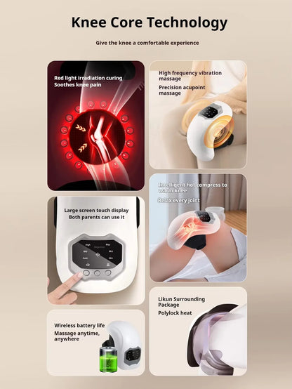Smart Knee Massager Hot Compress Knee Relaxing Massager Infrared Heat and Vibration Knee Pain Relief Elbow Shoulder Massagers