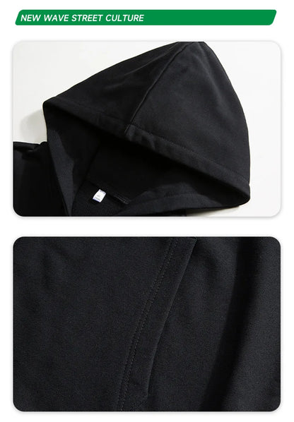 New Fashion Loose Hoodies For Men Spring and Autumn Casual Hooded Sweatshirt Men's Simple Tops Solid Color Thick Clothing Male