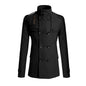 Fabulous  Winter Jacket Woolen Streetwear Men Jacket Button Decoration Warm Men Coat for Daily Wear