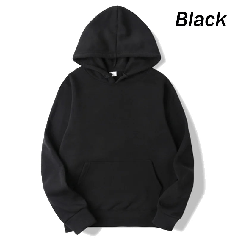 New Men's solid color hoodie autumn/winter fashion sportswear casual pullover couple street wear long sleeved top