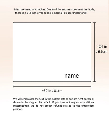 Personalized Baby First Name Cover Kids Custom Blanket Newborn Boy Girl Birthday Gift Swaddle Bed Toddler Stroller Crib Blanket