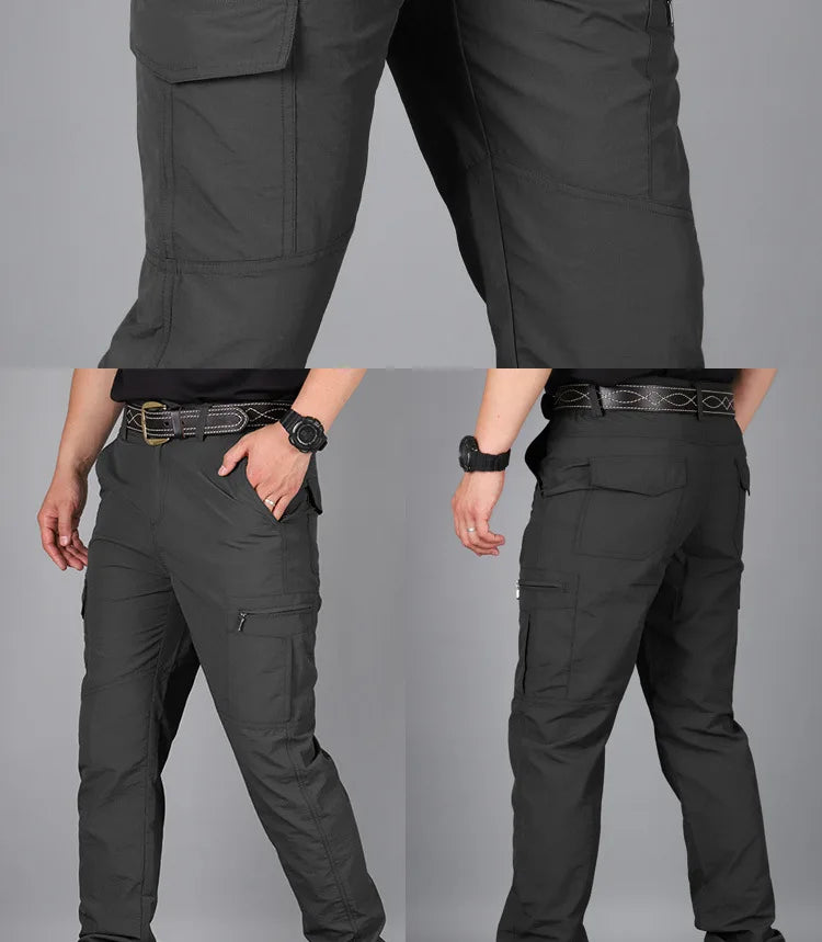 Men City Pants Cargo Trousers Multi-pocket Waterproof Wear-resistant Casual Training Overalls Clothing