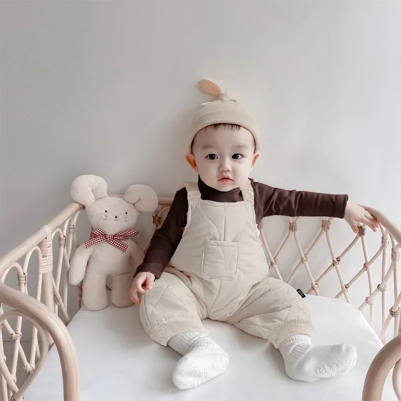 Baby Girl Clothes Bodysuit Kids Jumpsuit Winter Fall Children Baby Sleeveless Overalls 2022 Born Boy Open Shift Pants Outfit